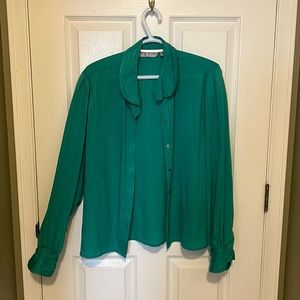 Green Laura and Jayne button down shirt